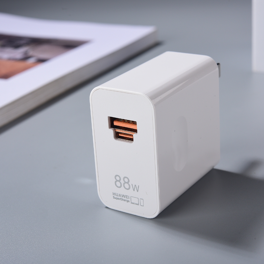HUAWEI Original 88W Dual Ports Charger EU/US/UK SuperCharge USB A/C PD Power Adapter 6A ประเภท C สํา