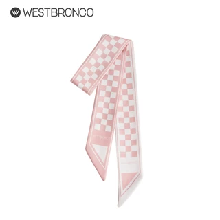 WESTBRONCO  ผ้าพันคอประดับกระเป๋า สำหรับผู้หญิง ผ้าพันคอผืนเล็กใช้งานได้หลากหลาย ผ้าผูกกระเป๋า ผ้าผูกข้อมือ ผ้าผูกผม สไตล์เกาหลี แมทช์ง่าย ใส่ได้ทุกลุค