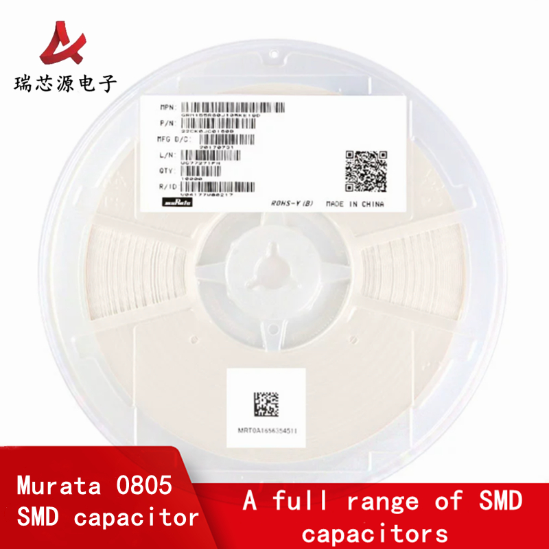 Murata Patch Capacitor 0805 100uF ±20% 6.3V X5R GRM21BR60J107ME15L 1,000 ชิ้น