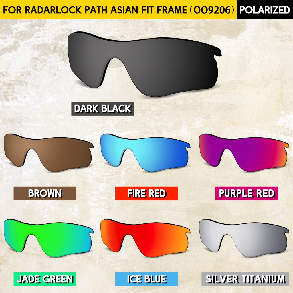 เลนส์ทดแทน RadarLock Path Asian Fit - ป้องกัน UV 100% และย้อมสี