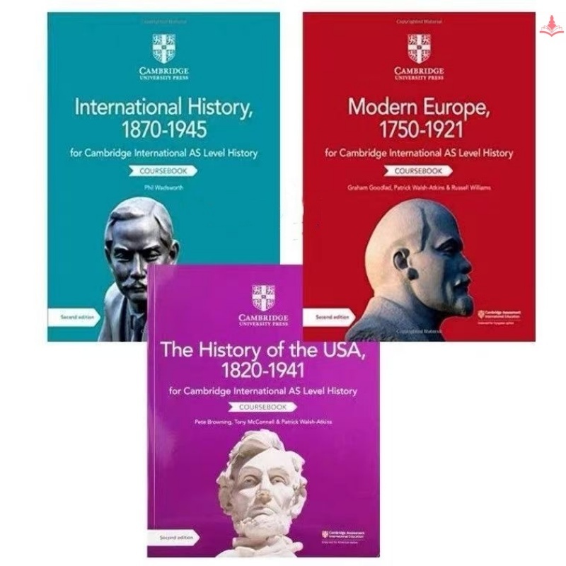 หนังสือเรียนและแบบฝึกหัดสำหรับนักเรียน—Student's Textbook Workbooks “Cambridge International as Level History Modern Europe 1750-1921/ International History 1870-1945/The History of the USA 1820-1941”