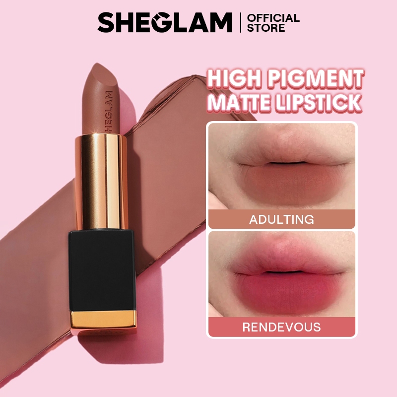 Sheglam Matte Allure Lipstick - ลิปสติกเนื้อแมทติดทนนาน 20 สี High Pigment Velvety Soft Lipstick