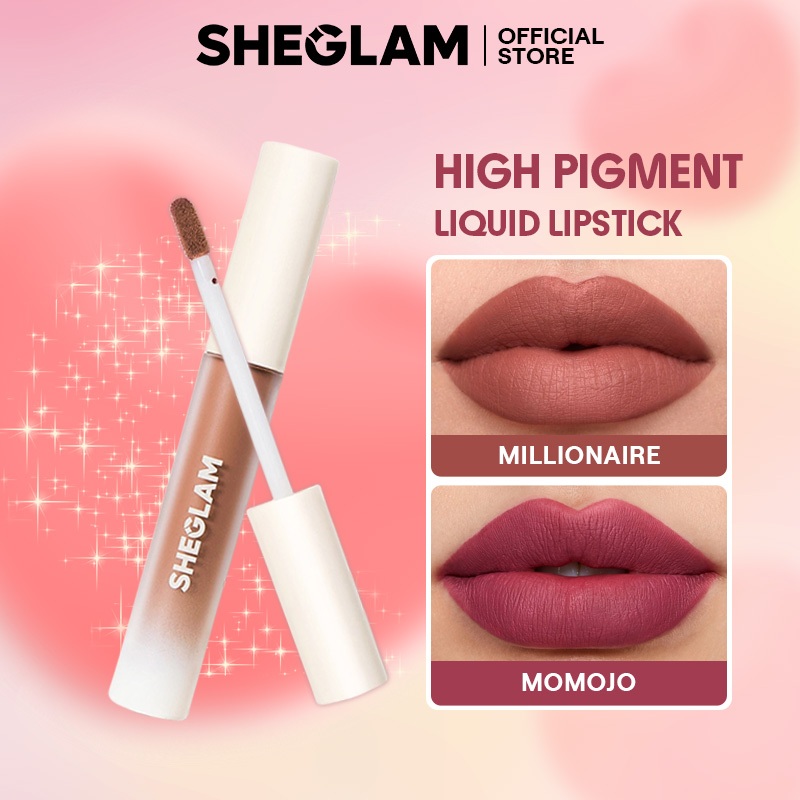 Sheglam Matte Allure Liquid ลิปสติก Lip Tint-Long Lasting High Pigment ลิปสติก Nourishing Sunflower Oil ลด Lip Fine Lines Lip Care Lip แต่งหน้าสีดํา Friday Party Liquid L