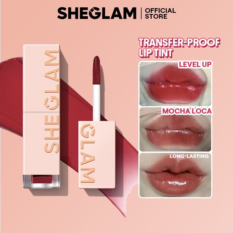 Sheglam Take A Hint Lip Tint-เปลี่ยนสี Long-Lasting Lip Gloss High Gloss Finish All Day Non-Sticky Moisturizing Lip Stain สําหรับริมฝีปากแห้ง