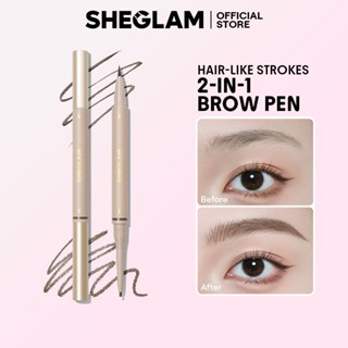Sheglam Brows On Demand 2-In-1 Brow Pencil - Waterproof Liqu…