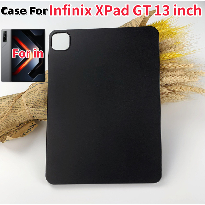 สําหรับ Infinix Xpad GT 13 นิ้ว 2025 เคสซิลิโคนอ่อนนุ่มสีดํา PC Infinix X pad GT 13 "Infinix XPad GT