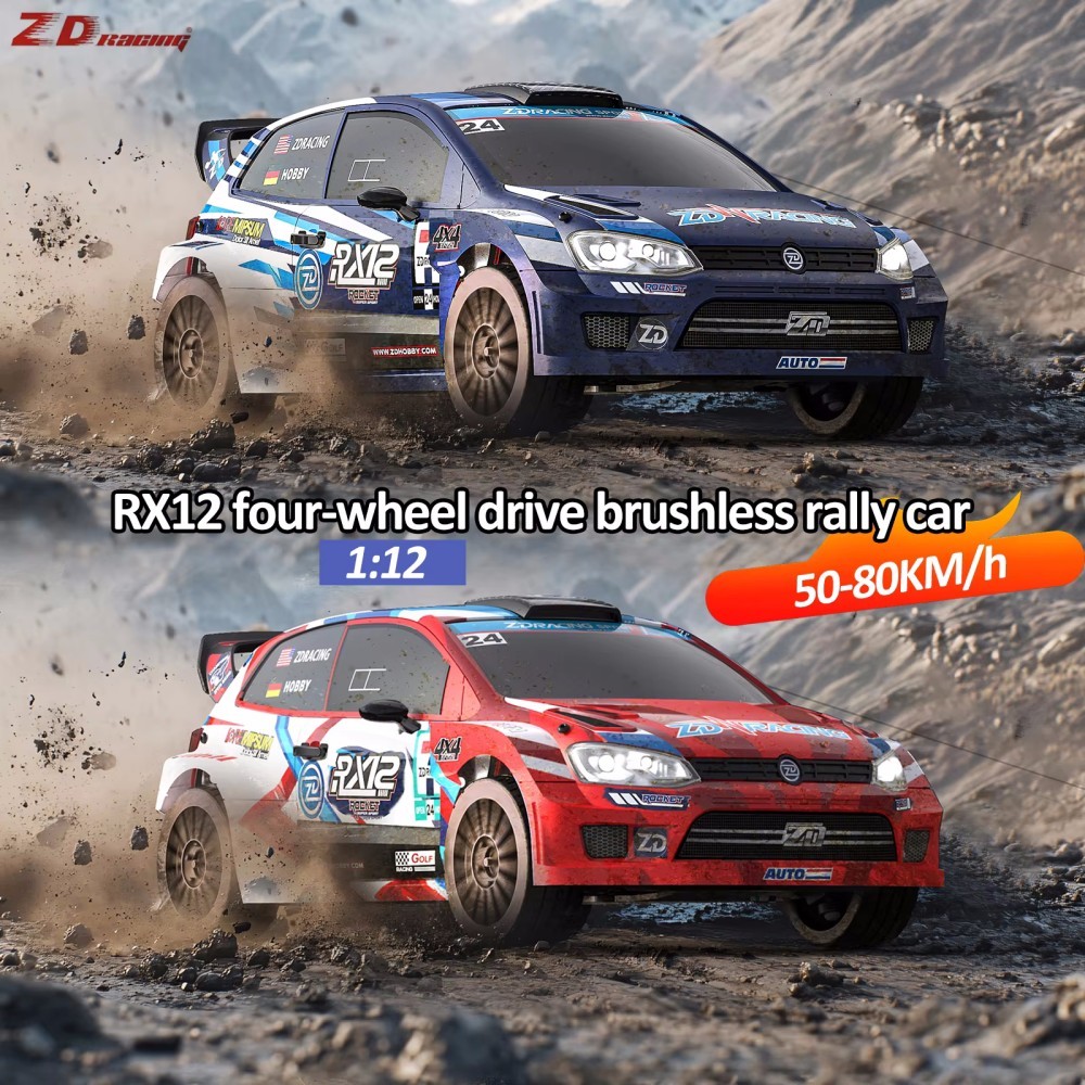 ใหม่ZD Racing RC รถ 1:12 Scale RX12 รถไร้แปรงถ่าน 70 กม./ชม.รถความเร็วสูง 4WD 3S 2200mAh 6 ช่อง 350M