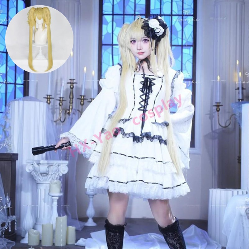 【HX-YAO】Shugo Chara cosplay Anime costume Tsukiyomi Utau คอสเพลย์เจ้าหญิงชุดสีขาว