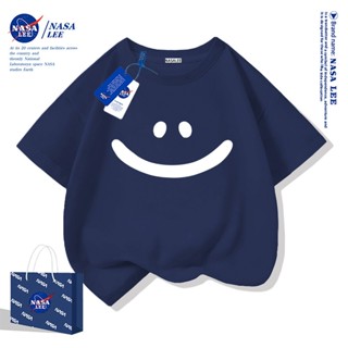 【สินค้ามีในสต็อก】เสื้อยืดเด็ก NASA สีน้ำเงินกรมท่า (Navy) ผ้…