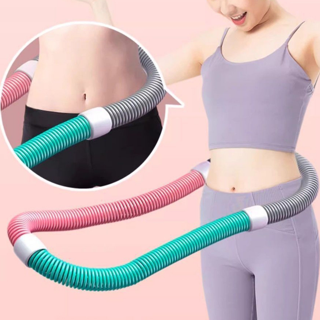 HILABEE สไตล์นุ่มไม่เจ็บเอวฮูลาฮูปสำหรับบ้าน สปิงภาษาไทย ฮูล่าฮูป น้ำหนัก ออกกำลังกาย แบบพกพา อเนกประสงค์