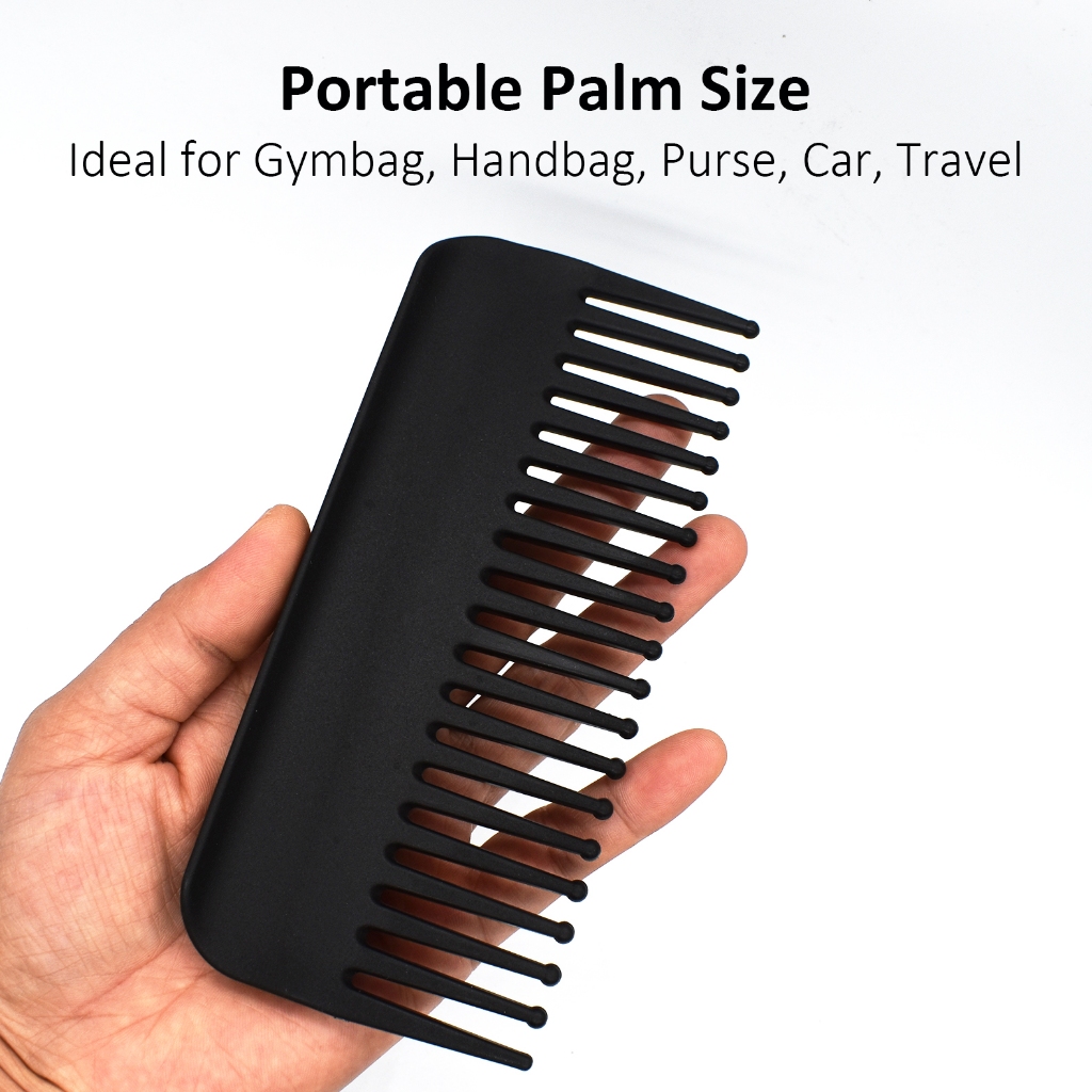 Professional Detangling Wet Comb, Standable Wide Tooth Hair Stying Comb for Men Women Pompadour Long