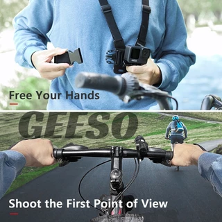 GEESO คลิปสายคล้องหน้าอก สายรัดหน้าอกโทรศัพท์มือถือ Chest Strap Mount Holder หมุนได้ 360องศา 绑带拍摄支架