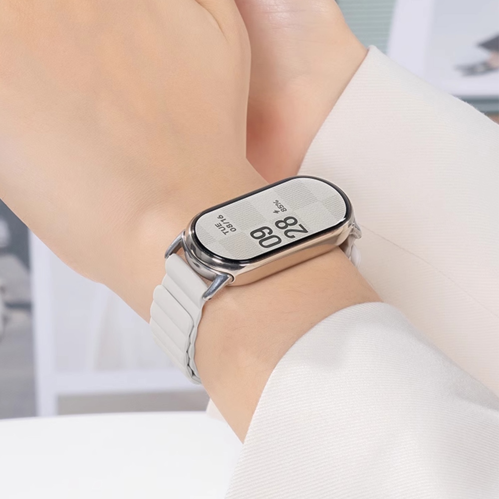 สายรัดสร้อยข้อมือซิลิโคนอุปกรณ์เสริมสายรัดข้อมือแม่เหล็กสําหรับ Xiaomi Smart Band 10 9 8 / Mi Band 10 Ceramic Edition ราคา ถูกที่สุด ดีลบีเคเค แกลเลอรีภาพที่ 7