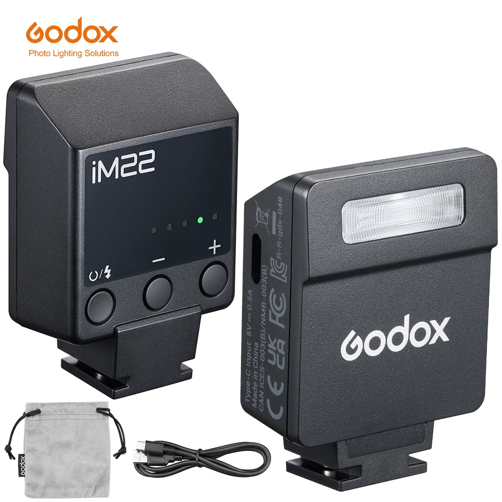 แฟลชกล้องขนาดเล็ก Godox iM20 iM22 สําหรับกล้อง SLR ส่วนใหญ่