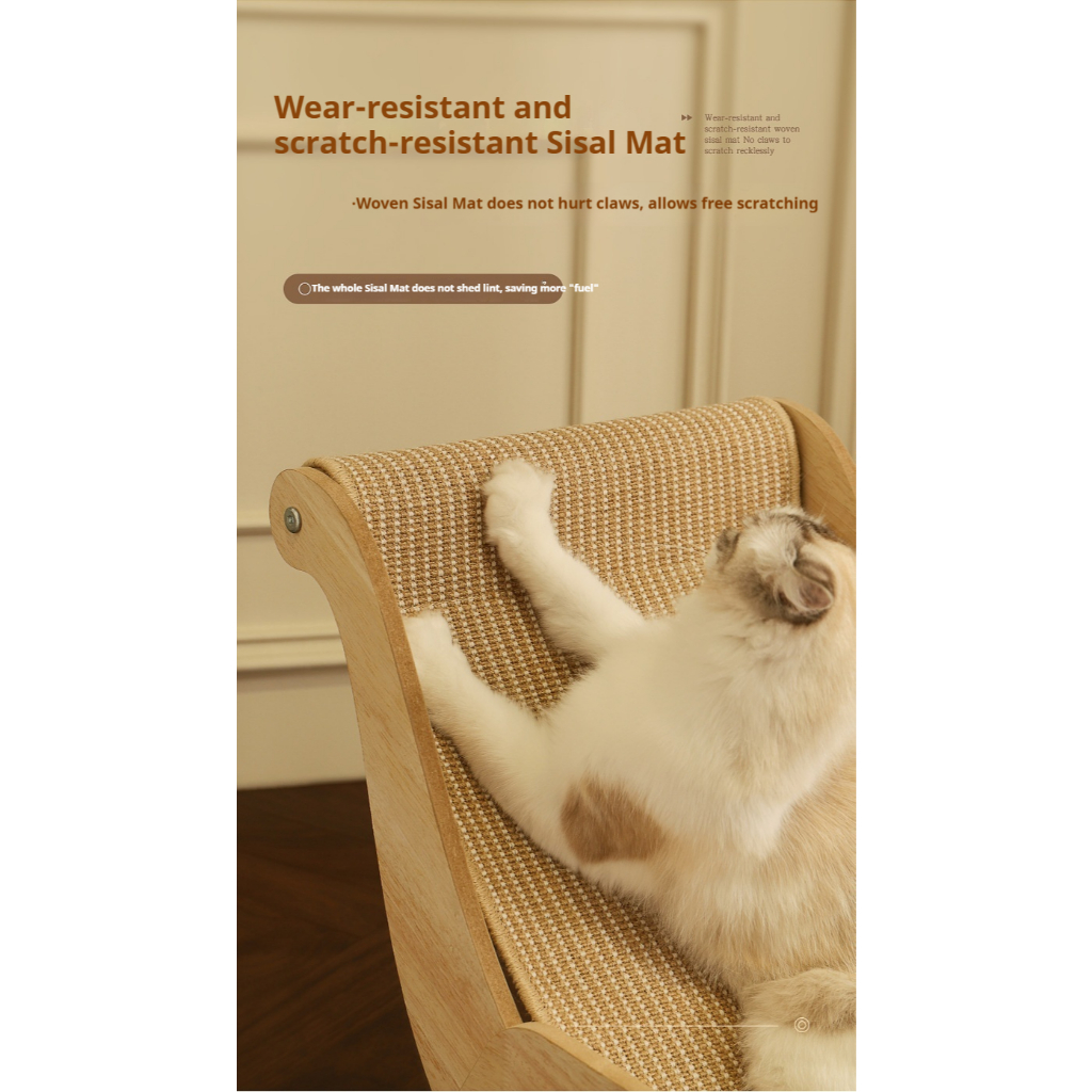 กระดานลับเล็บแมวทนต่อการสึกหรอเก้าอี้ป่านศรนารายณ์โซฟาแมวกระดานลับเล็บแมวครอกแมว - รูปที่ 6