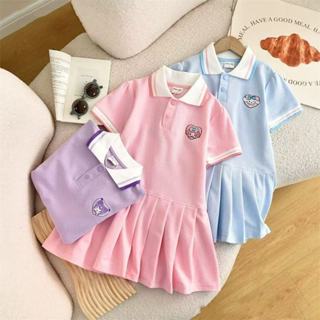 ขาย ดีชุดเด็กผู้หญิงอายุ 3-15 ปีฤดูร้อนใหม่การ์ตูนโปโลคอกระโ…