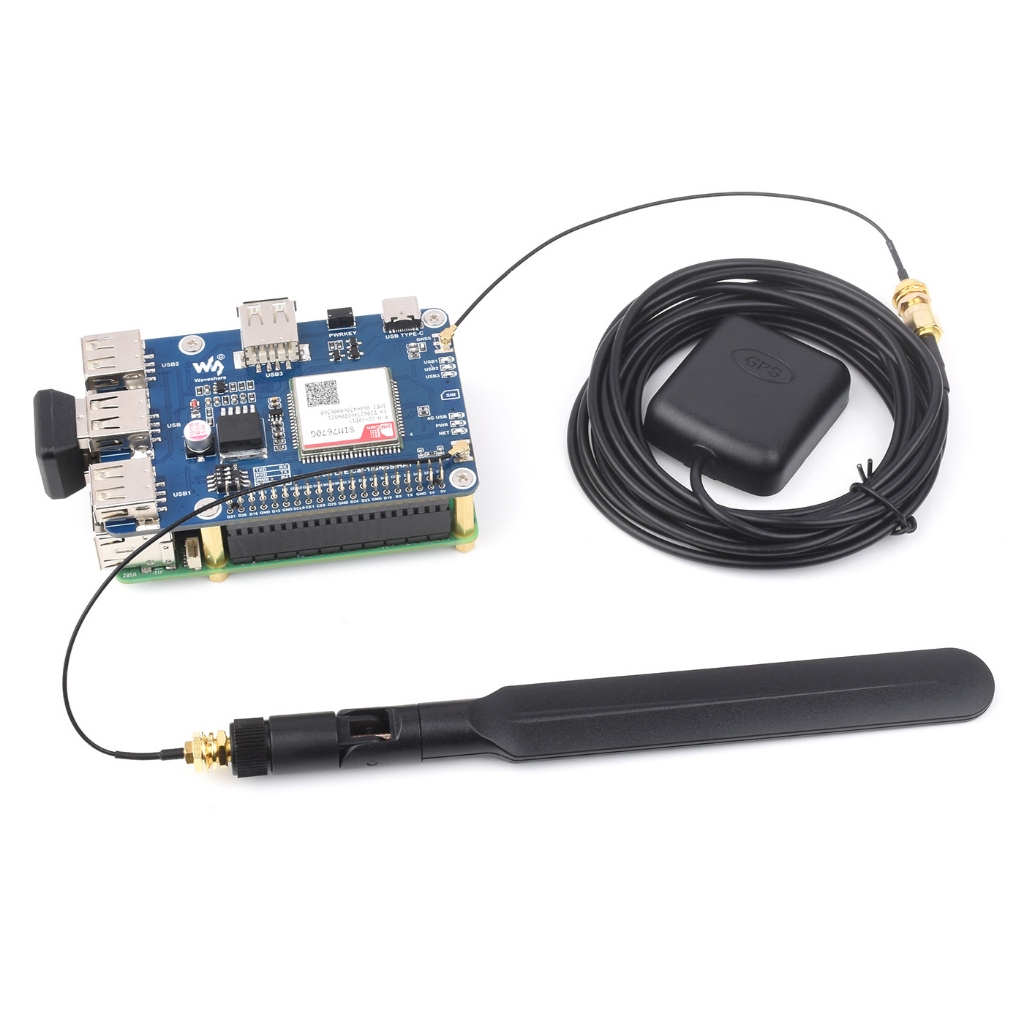 4G LTE Cat-1 GPS HAT IoT โครงการ USB HUB โมดูลขยายบอร์ด Starter Kit สําหรับ PI4B PI5 RasPi RPI Raspb