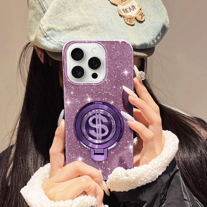 YBD เคสโทรศัพท์สําหรับ Iphone 17 Pro MAX 17 Air 17 Ultra หมุน USD Bracket Glitter ความสูงเปลือกแข็ง