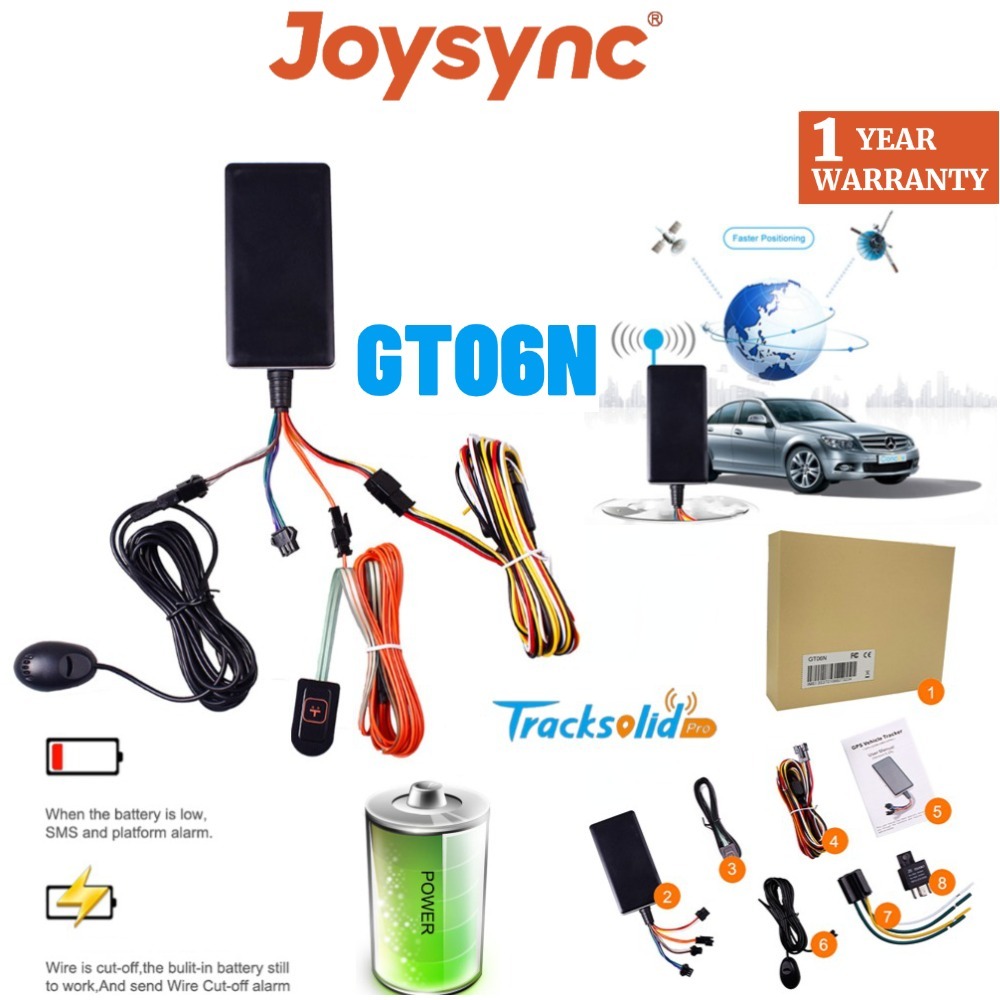 Joyync GT06N GPS Car Tracker - กันน้ํา, การติดตามเวลาจริง, การตรวจสอบเสียง SOS, ปิดเครื่องยนต์ระยะไก
