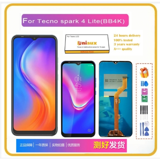 เหมาะสําหรับ Tecno Telecommunic spark 4 Lite BB4K Screen Assembly LCD LCD