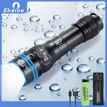 Ekaiou D100 SFT40 ไฟฉายดําน้ํา LED 3800LM IP68 กันน้ํา 100M ไฟฉายดําน้ําแสงคู่ใต้น้ํา