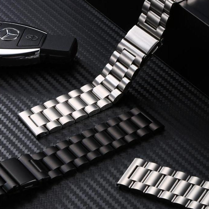 22MM 20MM 18MM สายนาฬิกาโลหะสแตนเลสกันน้ําสําหรับ Garmin Samsung Huawei Sports