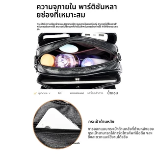 สุภาพสตรีความจุขนาดใหญ่กระเป๋าสะพายแบบพกพาหรูหราสีทึบกระเป๋า Messenger หลายชั้นขนาดใหญ่เปิดกระเป๋า Messenger ซิป A