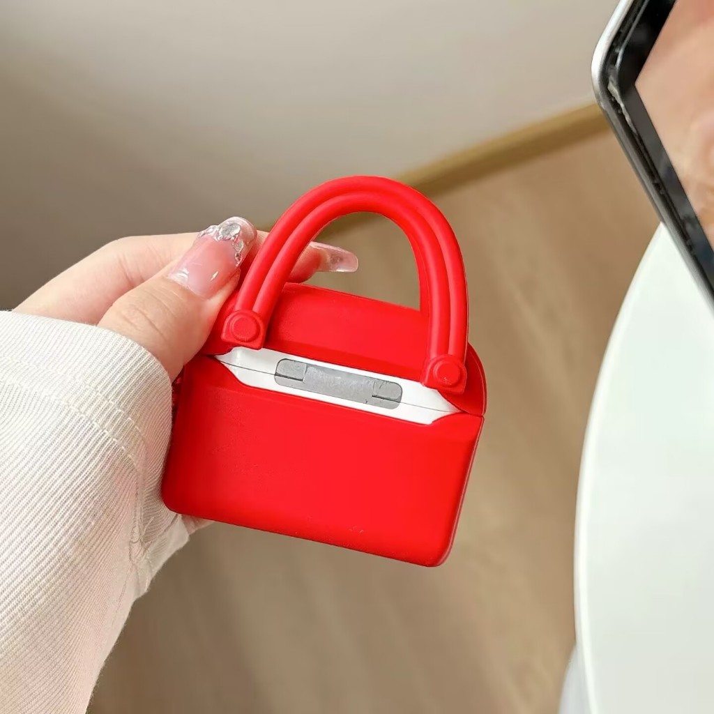 สําหรับ airpods pro 2 case กระเป๋าถือ Hello Kitty สีแดง airpods gen 1 2 3 4 cover ราคา ถูกที่สุด ดีลบีเคเค แกลเลอรีภาพที่ 5
