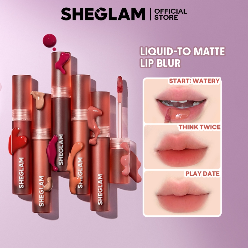 Sheglam Soft Haze Lip Blur Lip Tint- 6 สีลิปสติกกันน้ํา Matte Transfer-Proof Lip Tint Lasting Super Stay Lip Stain