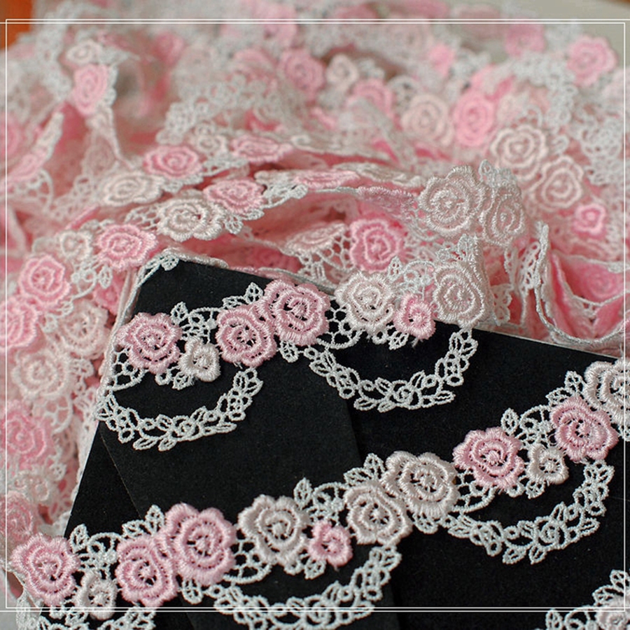 ชุดปักลายดอกไม้ Royal Blue Rose สีชมพู สำหรับแต่งงานและงานฝีมือ DIY