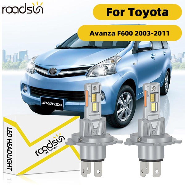 Fit สําหรับ Toyota Avanza F600 2003-2011 ไฟหน้ารถหลอดไฟ 6000K 800% ความสว่าง Hi/Lo Beam 100W 20000LM Plug-N- Play Canbus ไม่มีข้อผิดพลาด