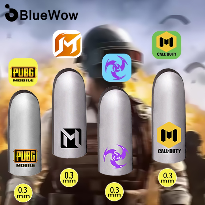 BLUEWOW PUBG ถุงมือนิ้วสําหรับเล่นเกมดูดซับเหงื่อและระบายอากาศได้เกมมือถือที่มีความสําคัญและขั้นตอนเดียว Faster