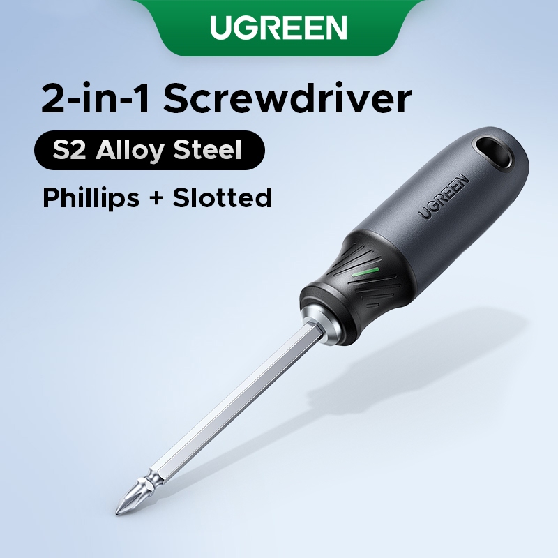 UGREEN ไขควง 2-in-1 S2 โลหะผสมเหล็ก Phillips และ Slotted 6*100mm