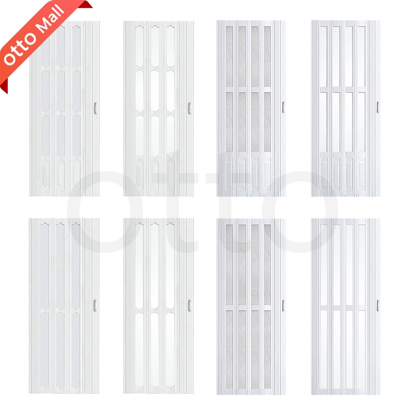 ประตูบานเลื่อนห้องน้ำ ประตูพับพีวีซี ฉากกั้นห้อง/ฉากกั้นแอร์ ประตูพับหีบเพลงแก้วอะคริลิค รางเลื่อนกึ่งอัตโนมัติ ประตูทางเข้าเพื่อแยกเสียงรบกวน ติดตั้งง่าย ห้องครัวห้องนอนห้องน้ำ ความหนา 6มม ปราศจากฟอร์มาลดีไฮด์