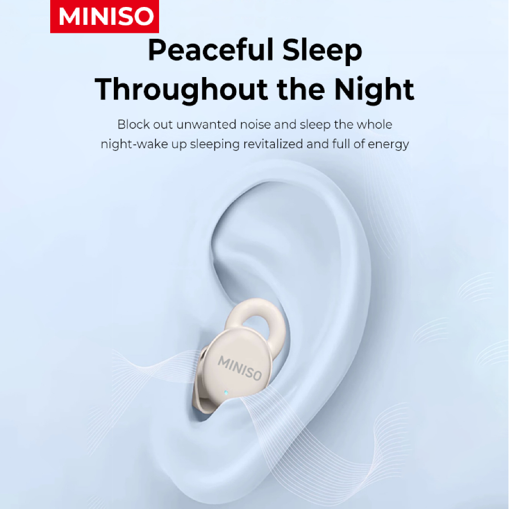 MINISO X10 หูฟังนักแปล หูฟังบลูทูธ 5.4 หูฟังนอนหลับ หูฟังไร้สาย หูฟังกันเสียงรบกวน แบตอึดนานสุด 130H - รูปที่ 4