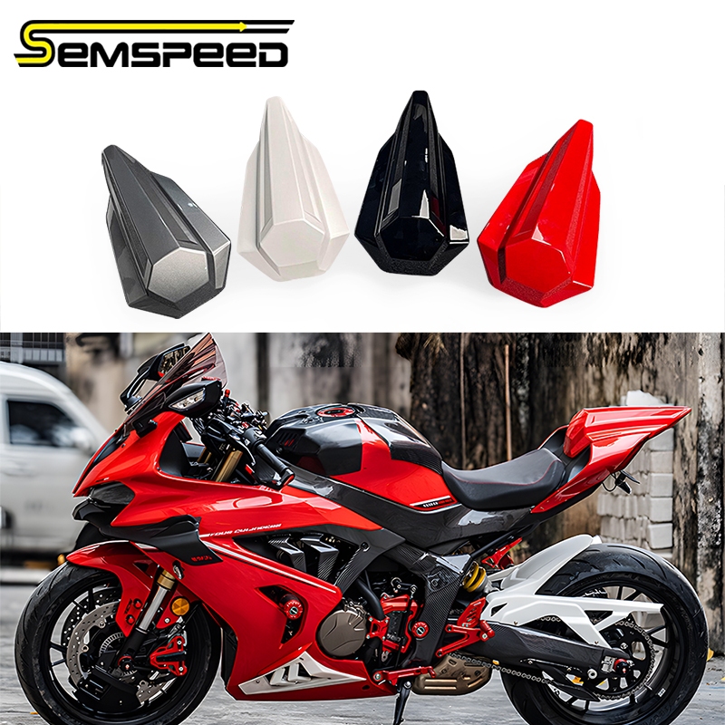 SEMSPEEDMotorcycle ABS ด้านหลัง Hump ผู้โดยสารที่นั่งอาน Pad เบาะสําหรับ QJ มอเตอร์ SRK800RR 800RS/R