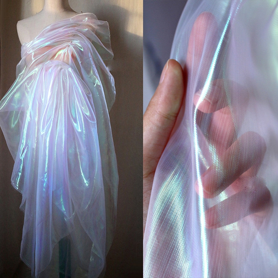 1Yard Tulle ลูกไม้ ผ้าโปร่งใสดีไซน์เก๋ สำหรับตกแต่งชุดแต่งงานและเวที