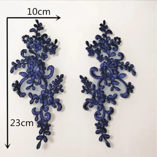 อุปกรณ์เย็บปักถักร้อย_patch ดอกไม้ลูกไม้ สำหรับตกแต่ง neckline applique