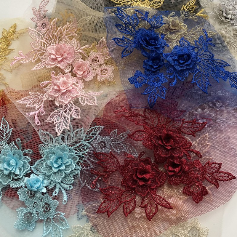 แพทช์ตกแต่งมือสำหรับชุดราตรีและกระเป๋า หลายสี
