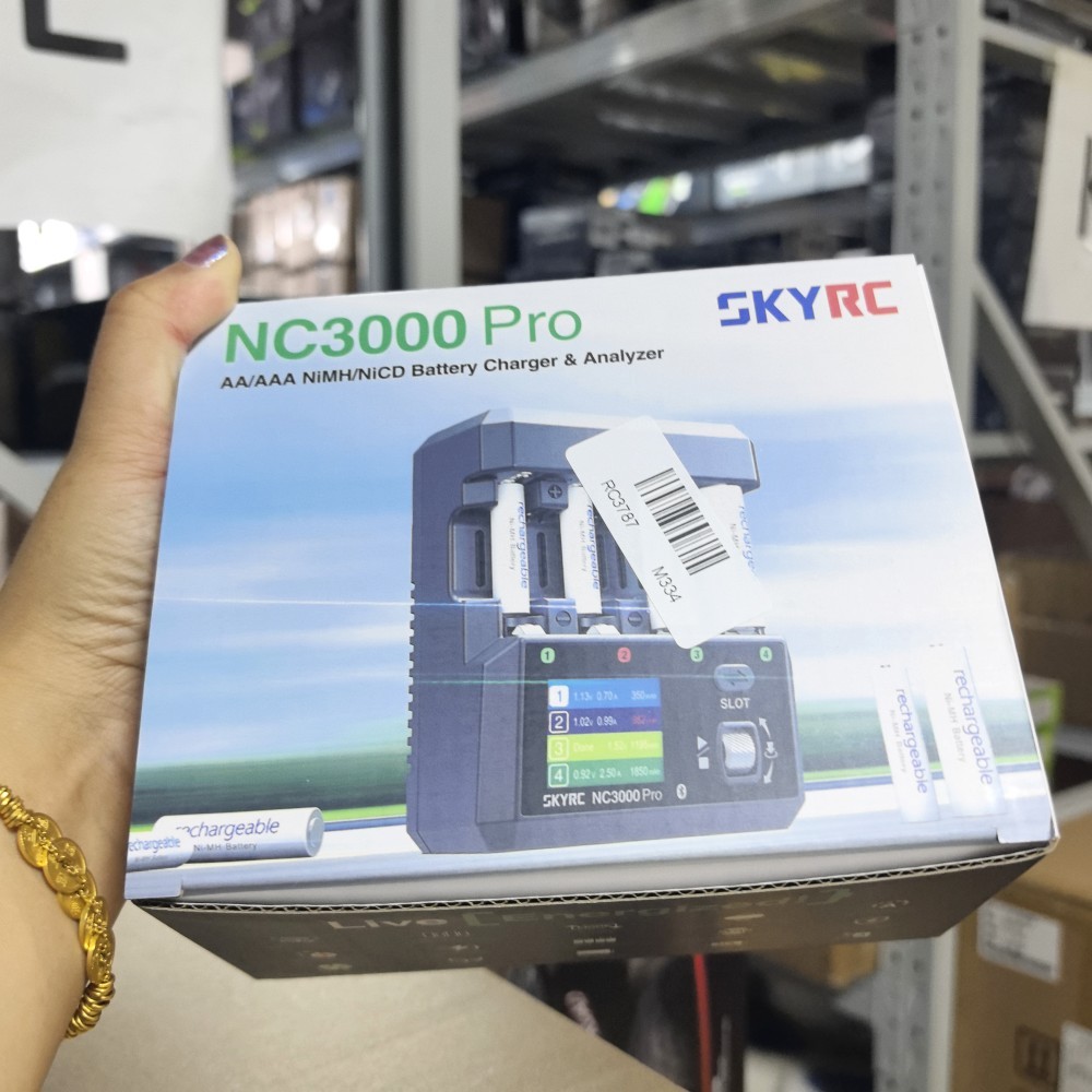 Original SkyRC NC3000 Pro NiMH NiCd เครื่องชาร์จแบตเตอรี่ LED APP ควบคุมเครื่องชาร์จแบตเตอรี่อัจฉริย
