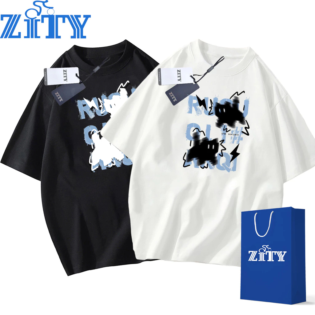 🔥ZITY🔥 คอกลม ขนสั้น เสื้อยืดผ้าคอตตอน 100% ผู้ชาย เสื้อยืดผู้ชาย ทั้งชายหญิง/Unisex เสื้อยืดขายดี ลาย ลายการ์ตูน t shirt ส่งฟรี