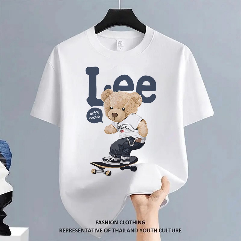 (Cotton 100%)เสื้อยืดสีดําและขาว ไซส์บวก รอบคอบผู้ชายผู้หญิง ผ้าฝ้ายแท้ 100% ค1234