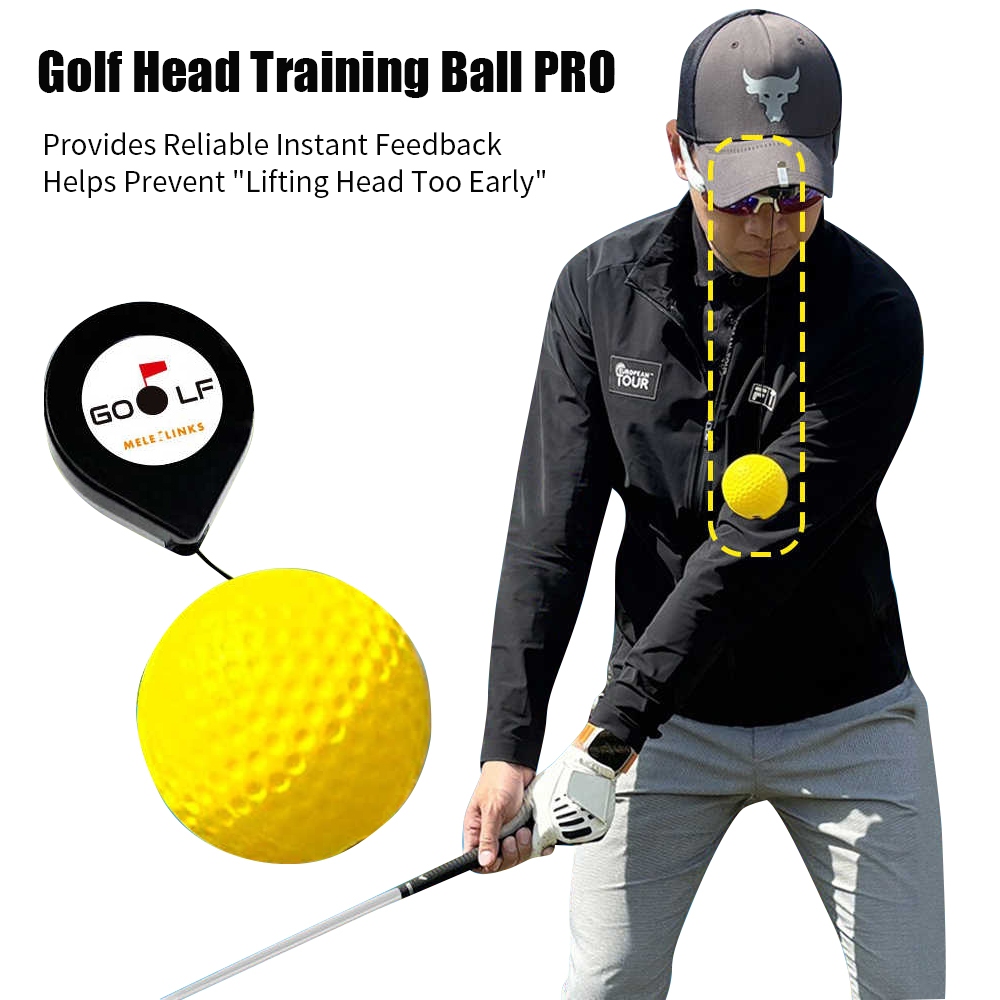 Golf Head Stabilizer Clip Ball Cap Practice Swing แกนหมุนหมุน Anti-Side Moving เทรนเนอร์เสริม ¥