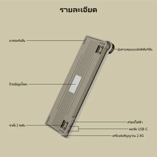 Royal Kludge RK N99 Phantom Tri-Mode แบบมีสายบลูทูธ 2.4G ไร้สายพร้อมหน้าจอ TFT แป้นพิมพ์เครื่องกล