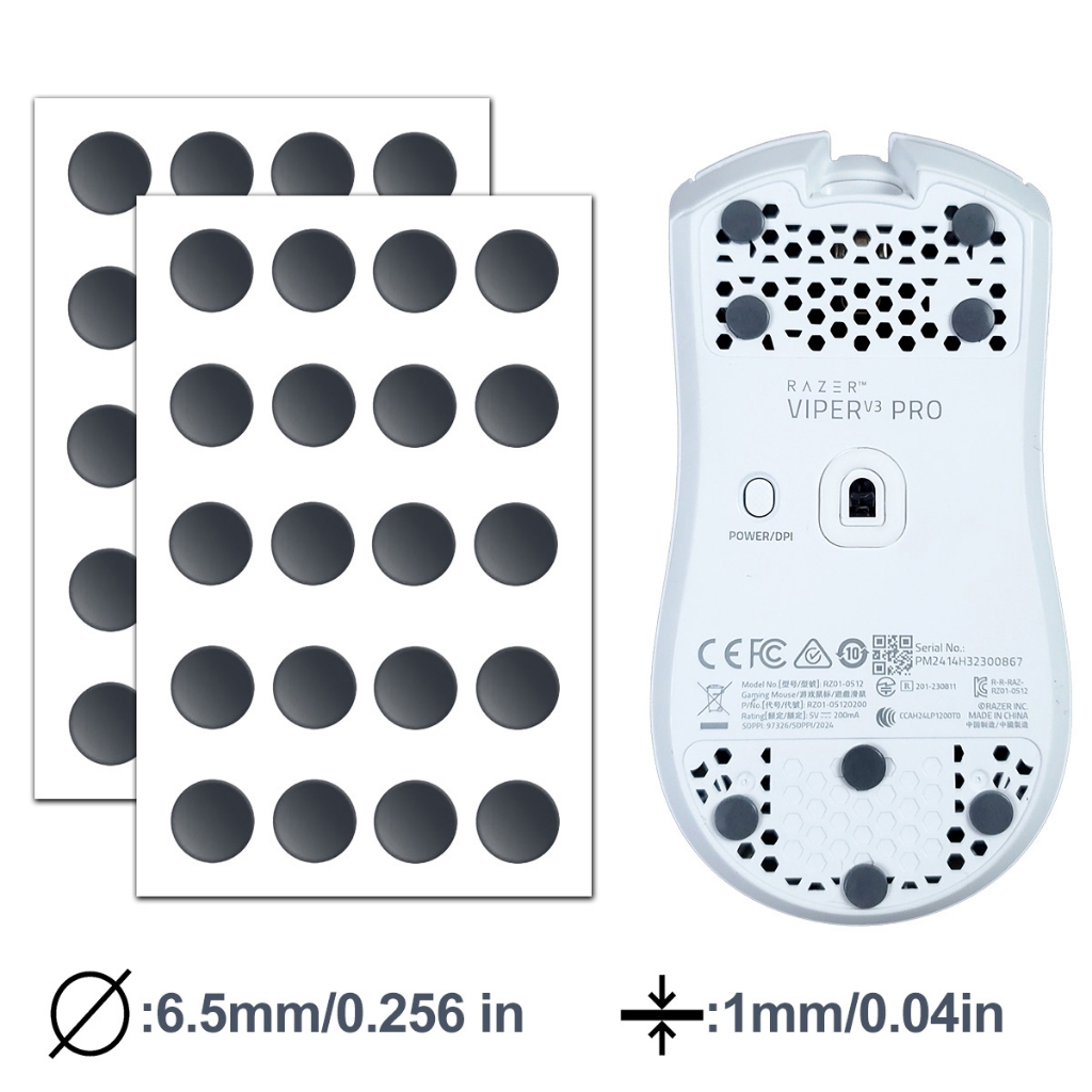 X-Raypad Obsidian PRO Air U-PE Universal Dot Mouse Skates – เสียงรบกวนต่ํา