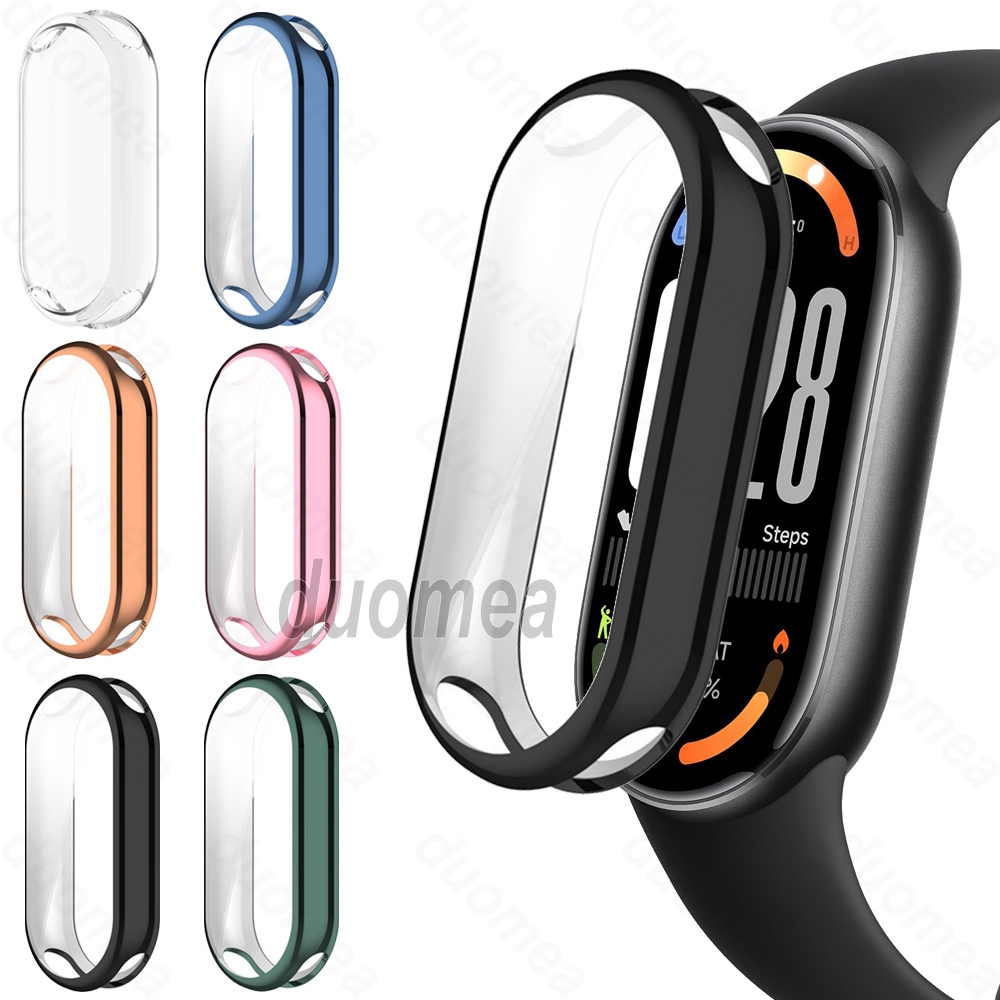 ตัวป้องกันหน้าจอเคสTPUอุปกรณ์เสริมคลุมทั้งหมดสําหรับ Xiaomi Smart Band 10 9 8 / Mi Band 10 Ceramic Edition