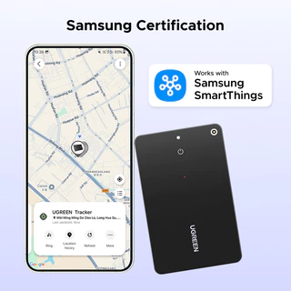 【for Samsung】UGREEN Tracker Slim Work พร้อม Samsung SmartThings AirTag Smart Tracker Finder สําหรับ Samsung GPS Anti-Loss อุปกรณ์การ์ด-ประเภทแบตเตอรี่ลิเธียมชาร์จสําหรับกุญแจรถกระเป๋าสตางค์