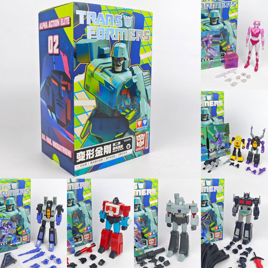 AULDEY Transformers AAE Wave 2 Megatron Bumblebee Shrrapnel Nemesis Prime Skywarp Perceptor Elita-1 