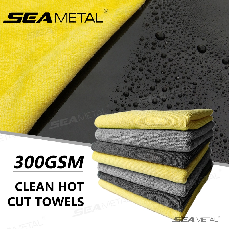 SEAMETAL ผ้าไมโครไฟเบอร์ ผ้าเช็ดรถ ขนาด 40x40 ความหนา 300GSM เพิ่มหนา ผ้าขนหนูล้างรถ