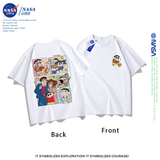 NASA เสื้อยืดชายหญิงแขนสั้น สตรีทฮิปฮอป summer เครยอนชินจัง …